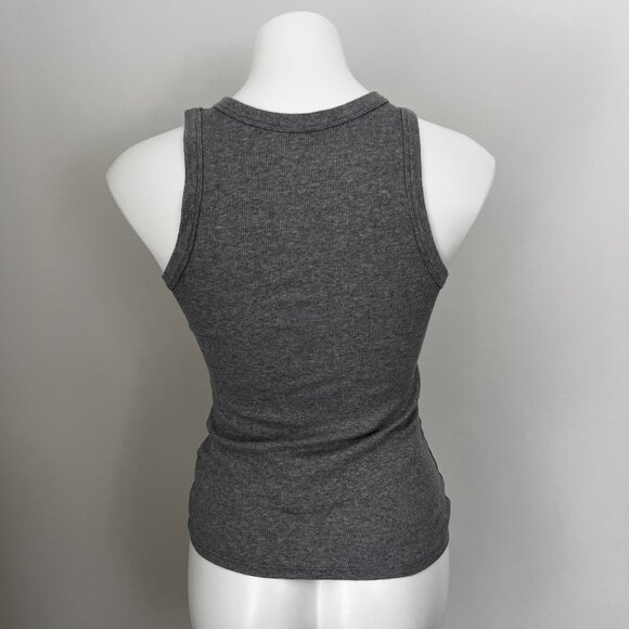 A New Day Grey High Neck Ribbed Tank Top - Picture 2 of 3